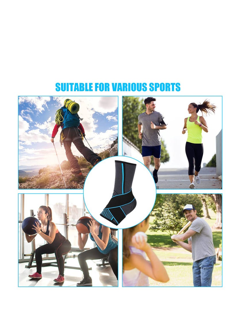 Ankle Braces, Adjustable Compression Ankle Support Brace, Heel Spur Brace Ankle Sleeve for Injury Recovery, Achilles support and Strong Ankle Brace Sports Protection for Women Men - Image 4