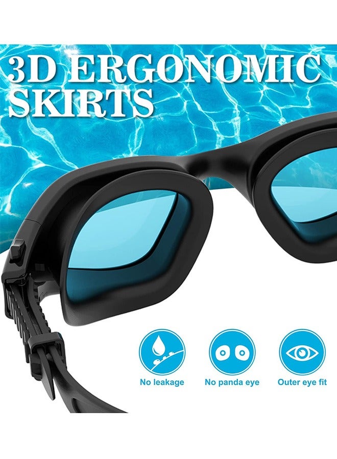 نظارات سباحة مستقطبة نظارات السباحة نظارات السباحة المسبح نظارات السباحة المضادة للضباب المضادة للأشعة فوق البنفسجية المضادة للأشعة فوق البنفسجية لا تسرب رؤية واضحة للرجال النساء البالغين المراهقين - Image 2
