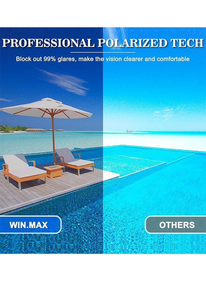 نظارات سباحة مستقطبة نظارات السباحة نظارات السباحة المسبح نظارات السباحة المضادة للضباب المضادة للأشعة فوق البنفسجية المضادة للأشعة فوق البنفسجية لا تسرب رؤية واضحة للرجال النساء البالغين المراهقين - Image 5