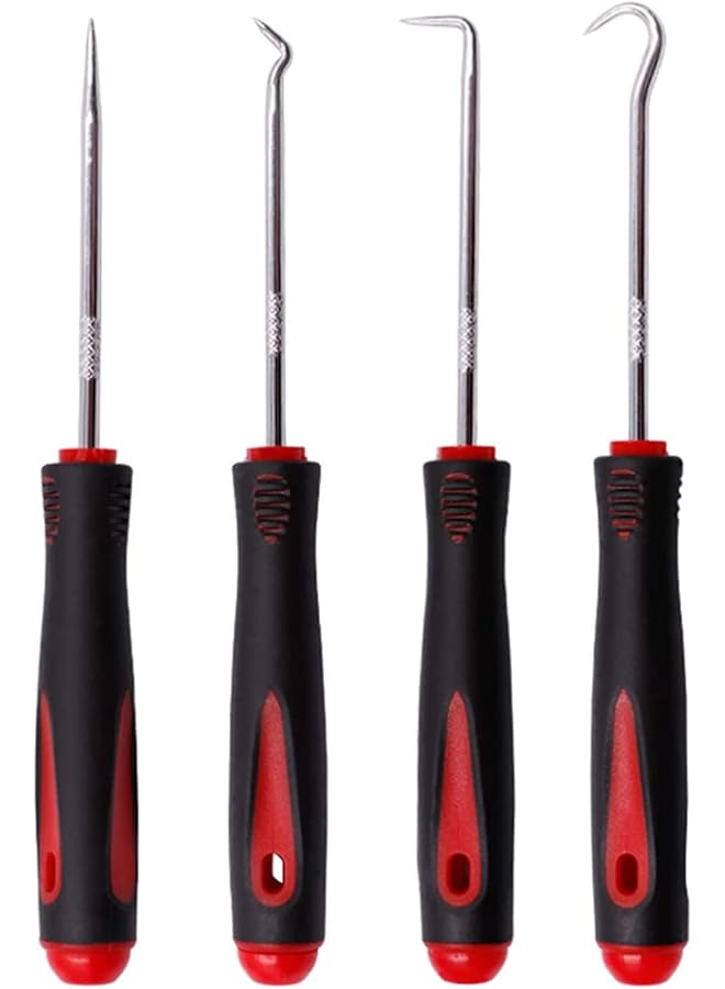 KASTWAVE Precision Hook Pick Set - 4 Pcs Automotive Tool Kit For Oil Seal, O-Ring, And Joint Ring Removal - Ideal For Car Repair And Maintenance - Image 1