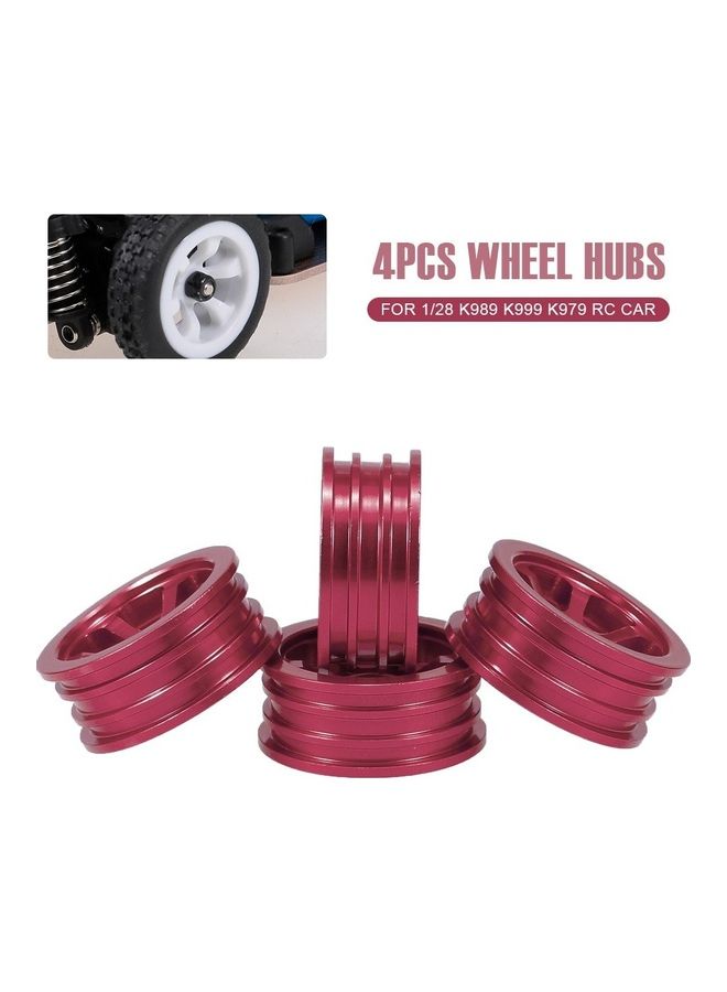 NIBEMINENT 4-Piece Metal Wheel Hub 1/28 RC Car Kit Set  - Image 1