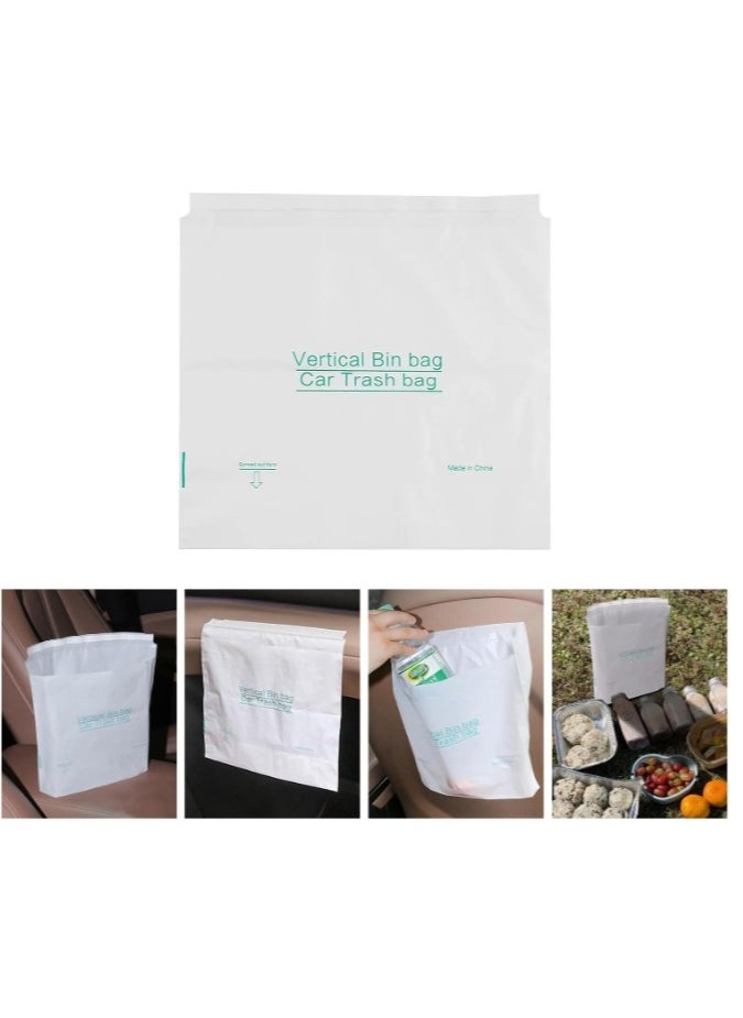 OASIS-TH 20 pcs Car Trash Bag with Lid Hanging with Storage Pockets Collapsible and Portable Car Garbage  - Image 2