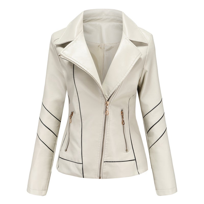 2021 Special Leather Women'S Thin Pu Short Coat Jacket A Generation Of Wish - Image 3