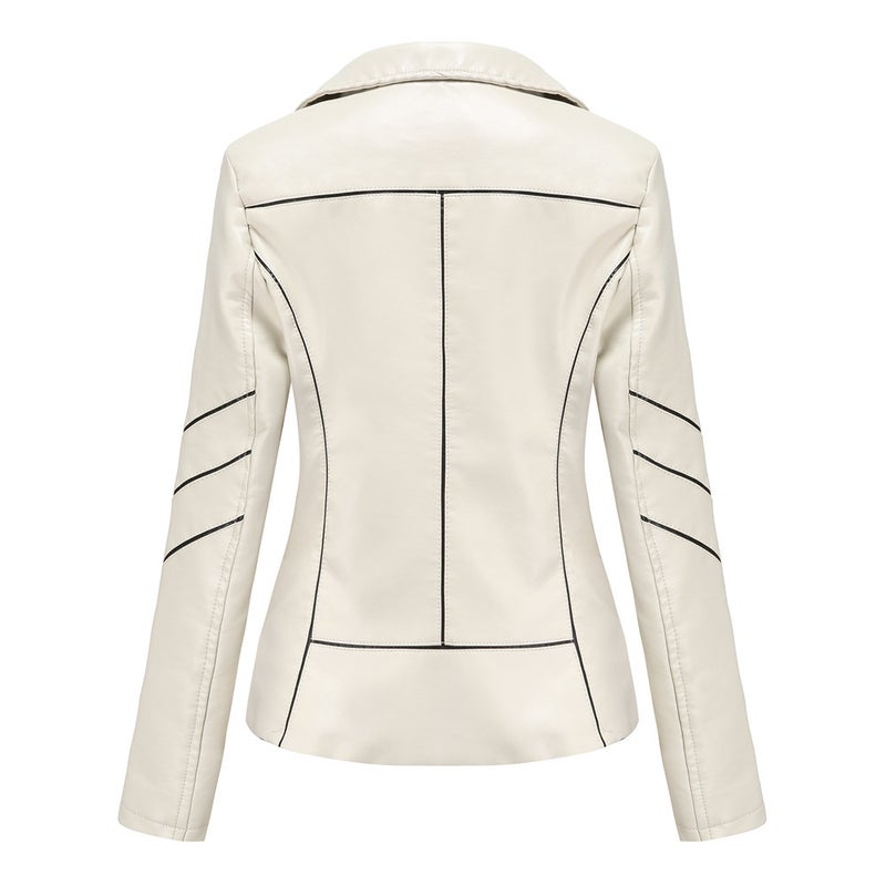 2021 Special Leather Women'S Thin Pu Short Coat Jacket A Generation Of Wish - Image 5