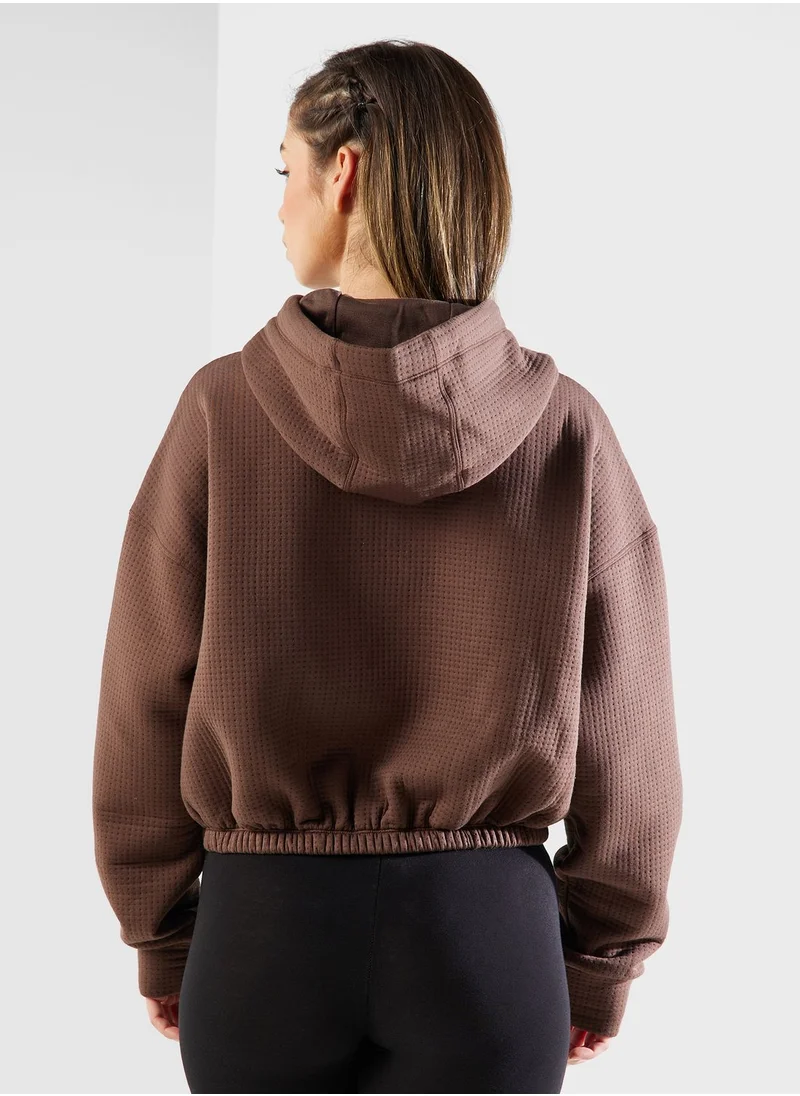 DKNY Sport Drawstring Knitted Hoodie