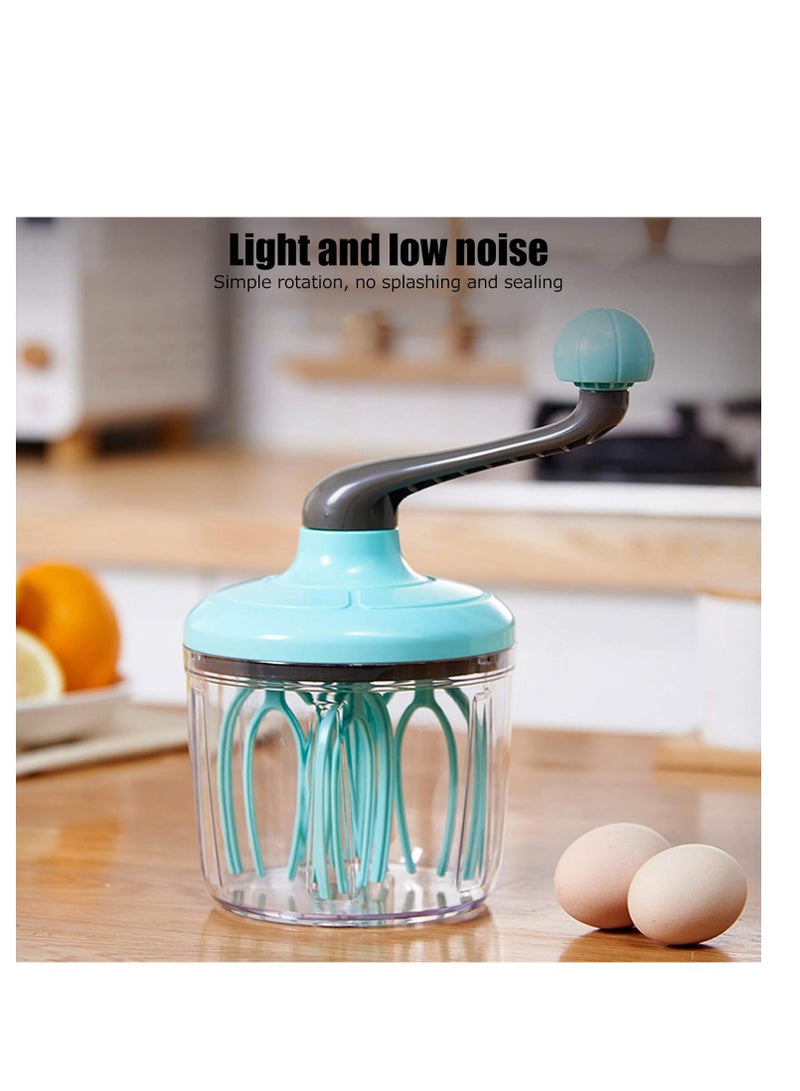 خفاقة يدوية للطبخ باللون الاخضر خفاقة يدوية شبه اوتوماتيكية للبيض والحليب الابيض والكيك والبيض  قطعة 1 واحدة من خفاقة الحليب الكريم - Image 3