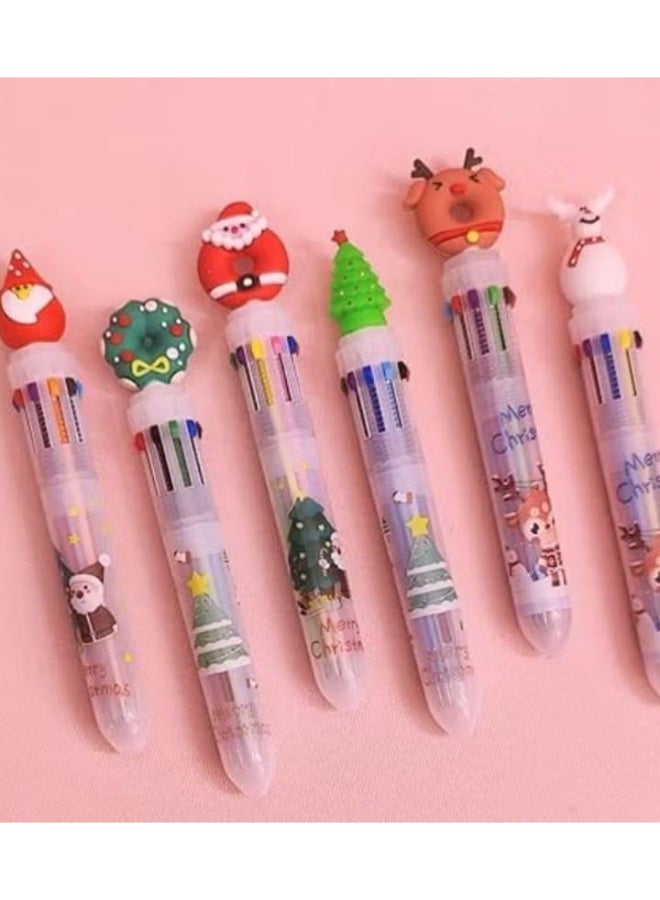10 in 1 Colored Ballpoint Pens for Kids (6 Pieces - s) - Image 1
