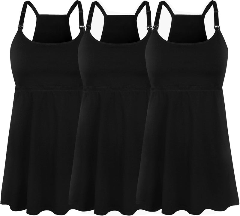 SUIEK Women's Nursing Tank Top Cami Maternity Bra Breastfeeding Clothes (X-Large) - Image 1