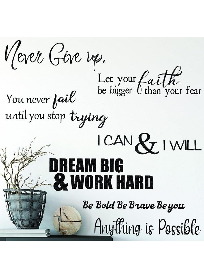 Zonon Vinyl Wall Stickers Inspirational Quotes Decals Peel and Stick Motivational - Image 3
