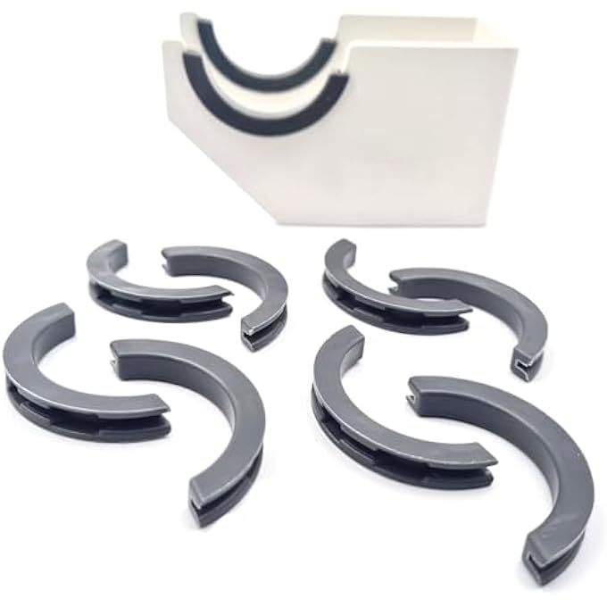 B&Z HEATPROOF PLASTIC CAPS INSERTS HEAT GUARD HEAT PROTECTOR ANTI VIBRATION FITTING FOR DESIGNER VERTICAL OR HORIZONTAL RADIATOR BRACKETS (8 PCS) (ANTHRACITE) - Image 3