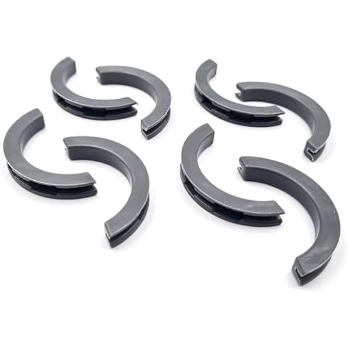 B&Z HEATPROOF PLASTIC CAPS INSERTS HEAT GUARD HEAT PROTECTOR ANTI VIBRATION FITTING FOR DESIGNER VERTICAL OR HORIZONTAL RADIATOR BRACKETS (8 PCS) (ANTHRACITE) - Image 1