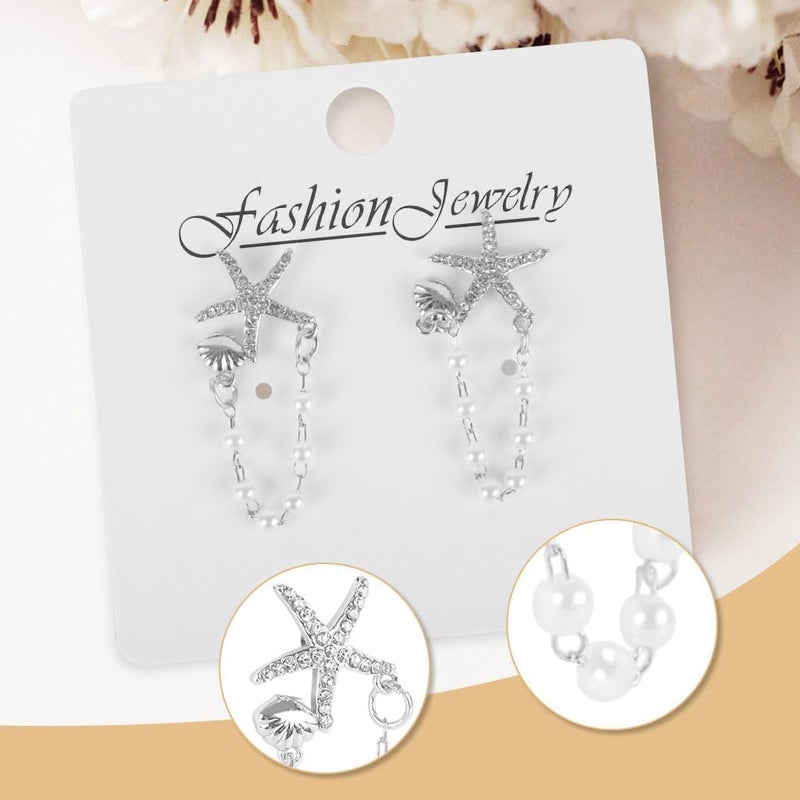 HANNEA® Earrings for Women Gold Starfish Seashell Earrings Summer - Image 3