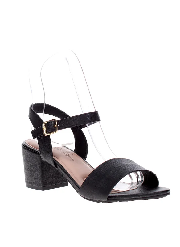 MODARE Modare Ladies Mid Heel Sandals Black | Made In Brazil