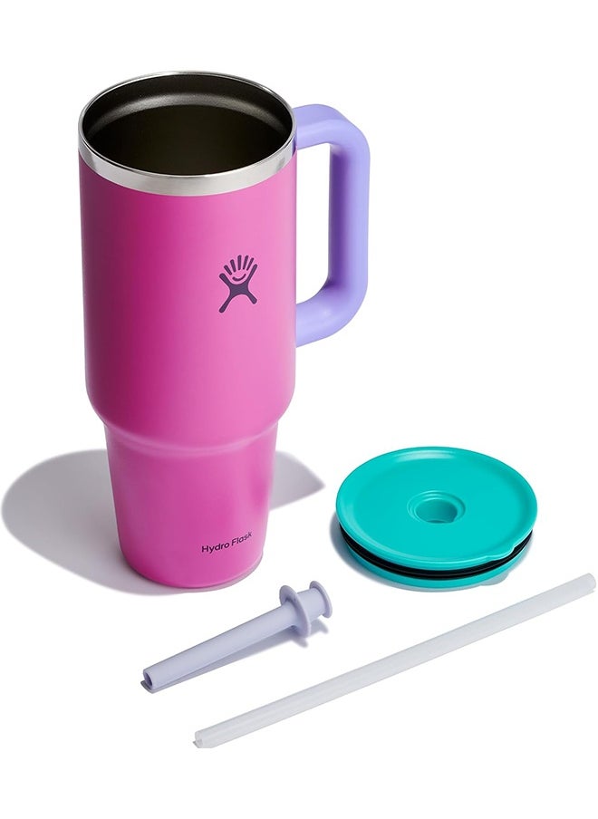 Hydro Flask 40 oz Tumbler with Handle, 2-in-1 Straw and Sip Lid, Leakproof, Dishwasher Safe, Insulated Stainless Steel Travel Coffee Mug, Keeps Cold for 24 Hours, Fits in Car Cup Holder  - Image 3