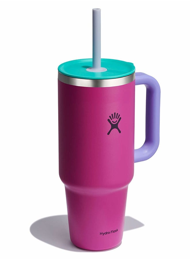 Hydro Flask 40 oz Tumbler with Handle, 2-in-1 Straw and Sip Lid, Leakproof, Dishwasher Safe, Insulated Stainless Steel Travel Coffee Mug, Keeps Cold for 24 Hours, Fits in Car Cup Holder  - Image 2