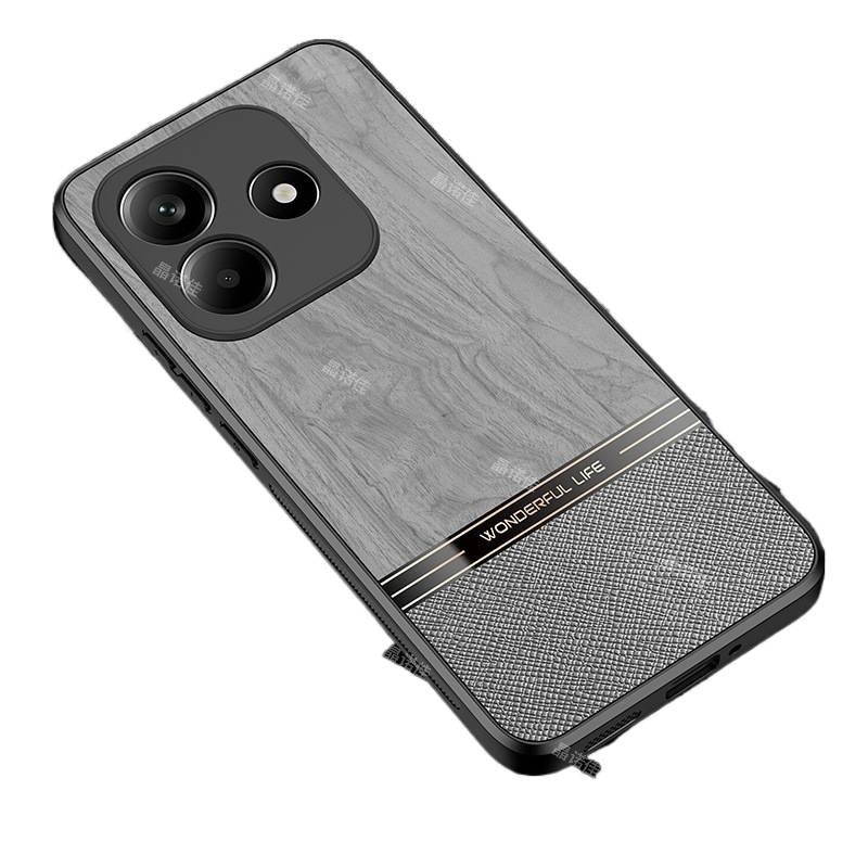 BB غطاء واقي بملمس جلد لـ Redmi Note 14 مع حماية من السقوط ومغناطيس قوي مع مقاوم للصدمات مع تشطيب غير لامع مع نقش حبيبات الخشب باللون أزرق مغناطيسي باللون الأزرق باللون الأحمر - Image 2