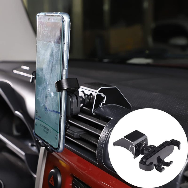 دعامة هاتف متوافقة مع سيارة تويوتا FJ Cruiser (موديلات 2007-2021)، حامل هاتف مثبت عند مخرج الهواء في وحدة التحكم الوسطى، دعامة هاتف بواسطة فتحة الهواء (الطراز E) - Image 1