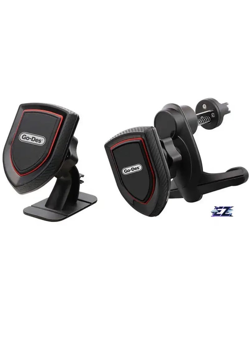 ELTRAZONE 2-in-1 Magnetic Vehicle Phone Holder – Dashboard & Air Vent Mount, Universal Compatibility - Image 1