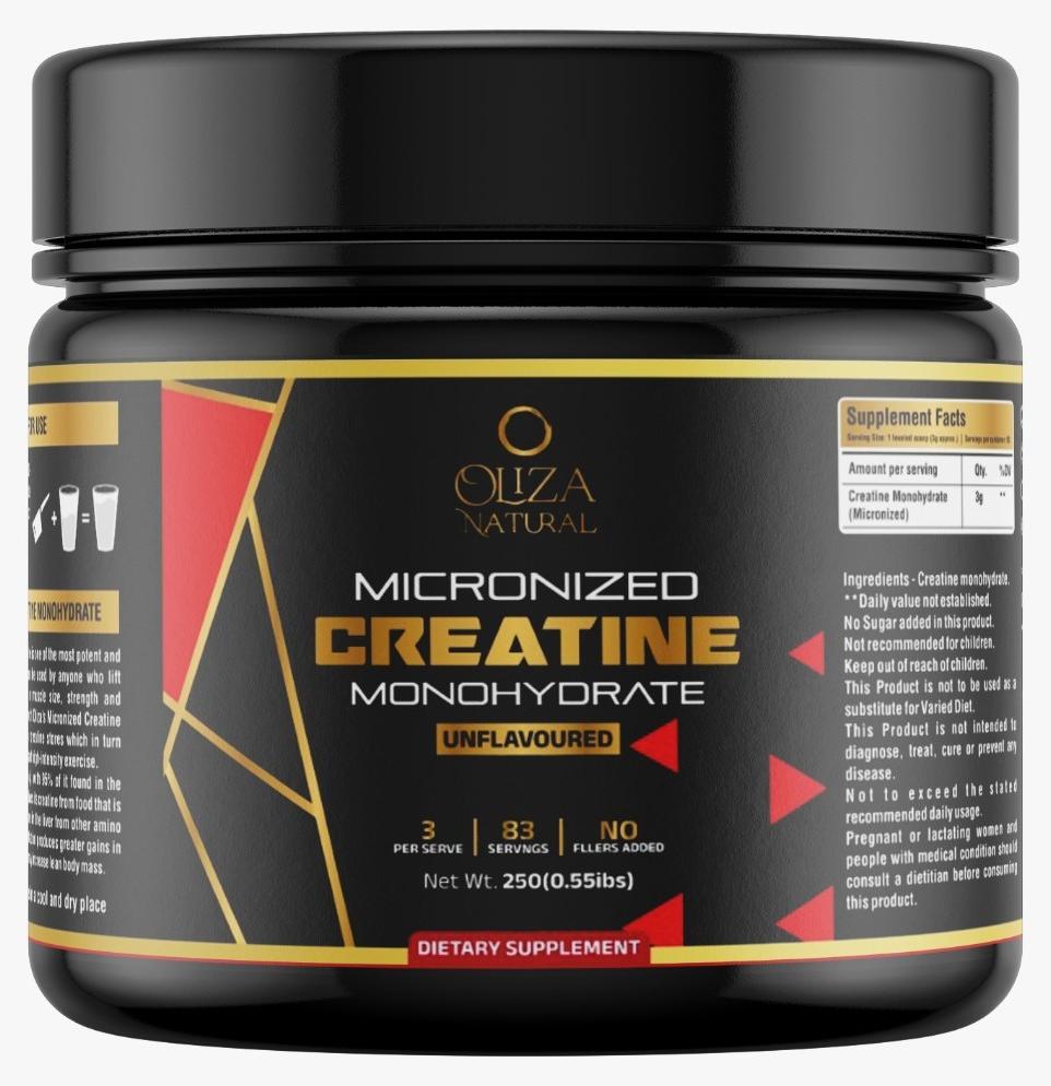 Miconized Creatine Monohydrate Powder Unflavored 250gm 83 Serving