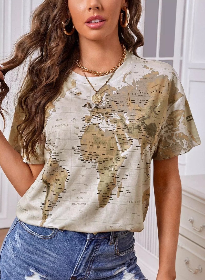 Map Print Tee  - Image 1