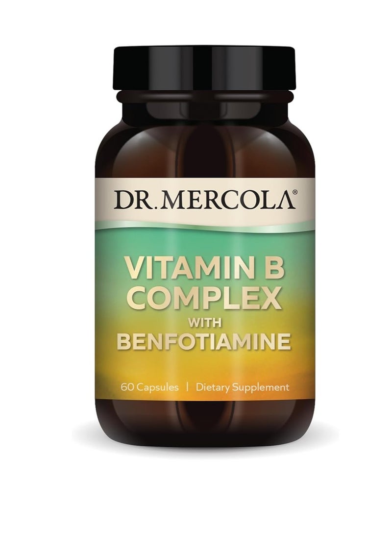 دكتور ميركولا مكمل غذائي مركب فيتامين ب، يدعم إنتاج الطاقة، 60 كبسولة