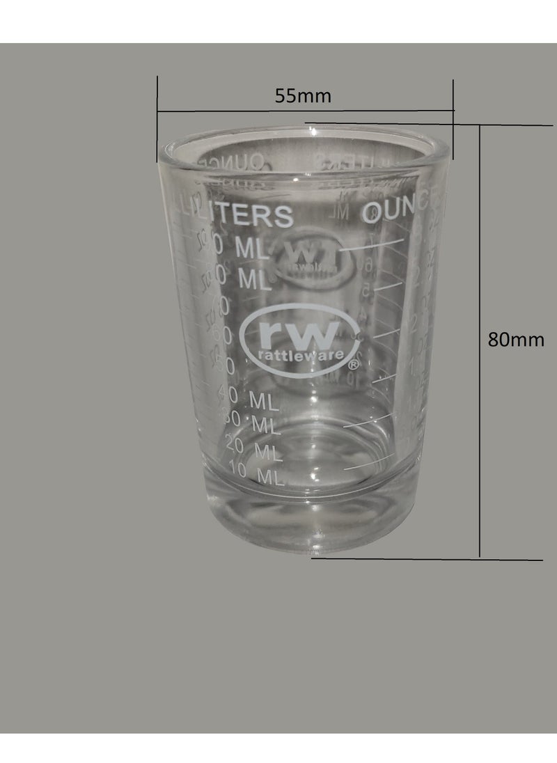 Rattleware - Rattleware 3 Oz Measuring Espresso Shot Glass, designed for precision as espresso shot cups and an espresso measuring cup, ideal for any Home and professional use - Image 1
