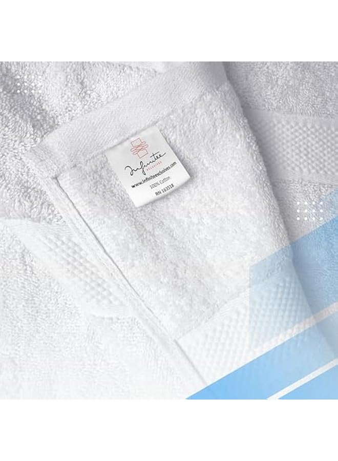 Premium Bath Towels Set Pack of 4-100% Ring Spun Cotton Towels - White Bath Towels 68cm x 137cm - Soft Feel, Quick Dry, Highly Absorbent Durable Towels, Perfect for Daily Use by  - Image 2