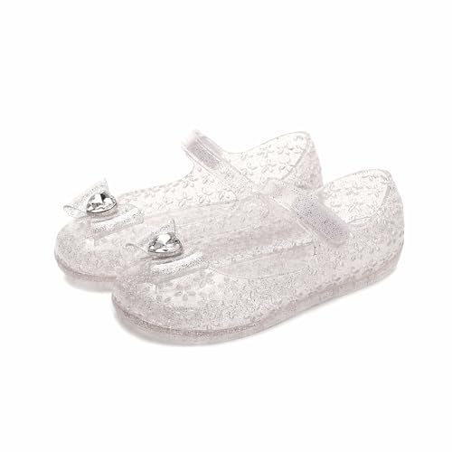 TANDEFLY Girls Sweet Dot Bow Princess Sandals Shoes Mary Jane Jelly Shoes Kid's Flat for Toddler/Little Kid - Image 1