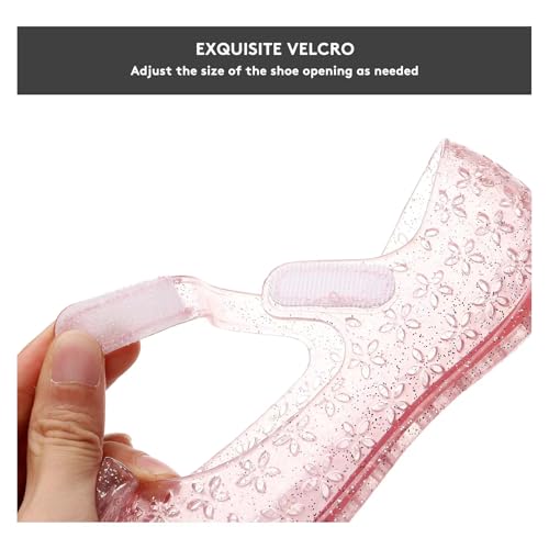 TANDEFLY Girls Sweet Dot Bow Princess Sandals Shoes Mary Jane Jelly Shoes Kid's Flat for Toddler/Little Kid - Image 5
