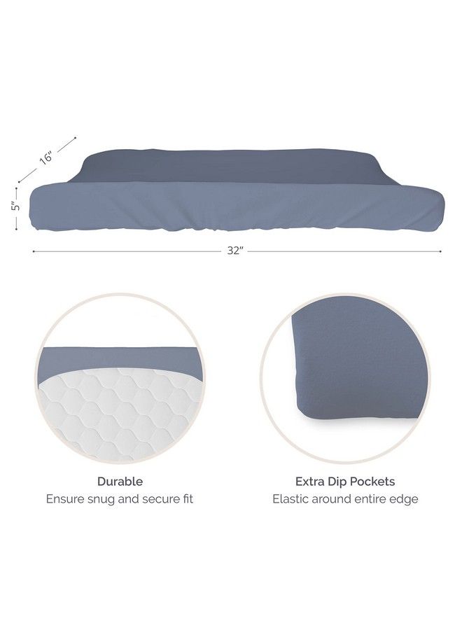 Natemia غطاء وسادة تغيير 100% قطن عضوي 16X32 مثالي للمهد والسرير الناعم ناعم للغاية ومضاد للحساسية هدية رائعة لمناسبة استقبال المولود - Image 3