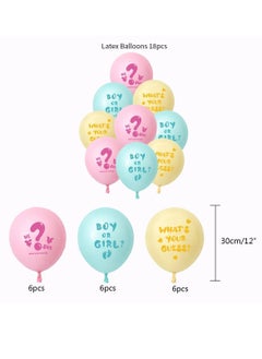 Y&D Gender Reveal Decorations Party Supplies with Boy or Girl Banner Printed Balloons  - Image 2