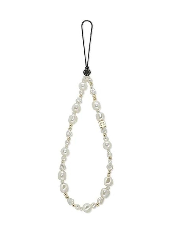 Phone Charm Phone Wrist Strap for Women Phone Chain Phone Lanyard Handmade Cell Phone Accessories for Women Classic Pearl - Image 1