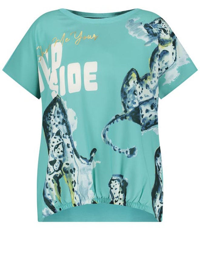 GERRY WEBER - Short sleeve top with a crepe front - Image 1