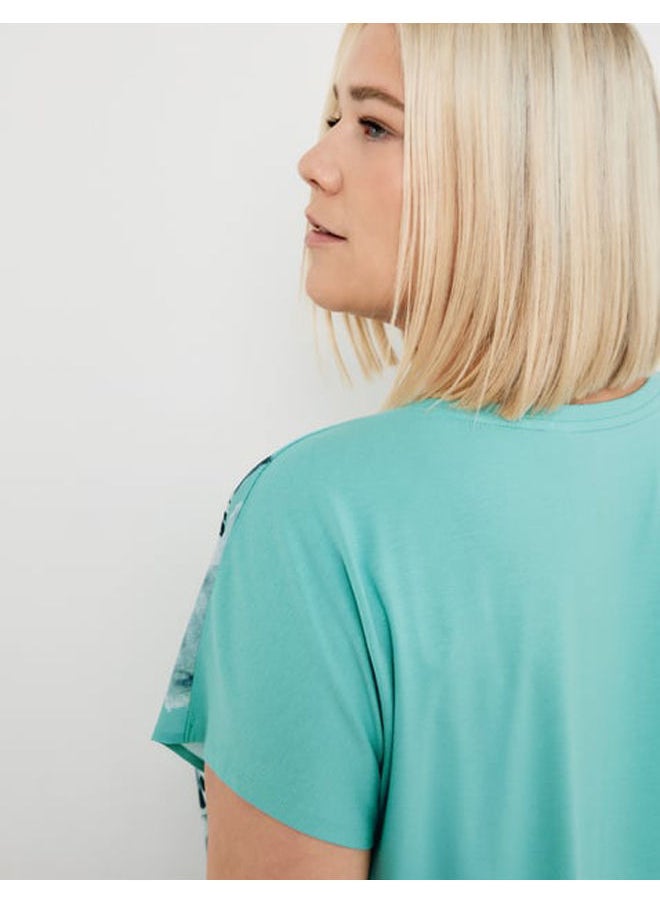 GERRY WEBER - Short sleeve top with a crepe front - Image 1