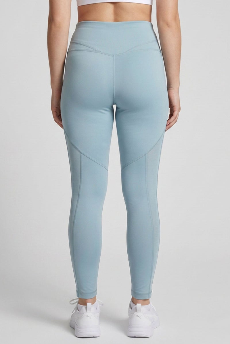 PUMA Women Sportswear Fit Brand Logo Training 7/8 Leggings, Sage Green - Image 3