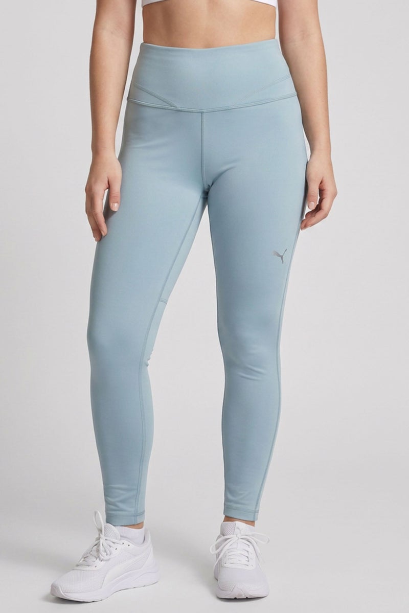 PUMA Women Sportswear Fit Brand Logo Training 7/8 Leggings, Sage Green - Image 1