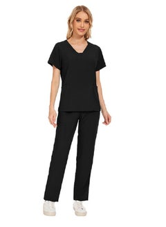 Gasin Medical Scrub, Women's Medical Scrub, Black, Medical Uniform, Surgical Gown  - Image 1