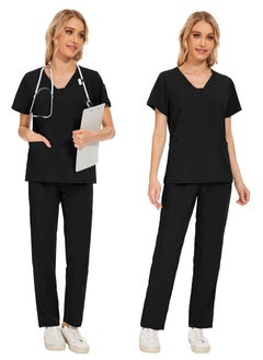 Gasin Medical Scrub, Women's Medical Scrub, Black, Medical Uniform, Surgical Gown  - Image 2