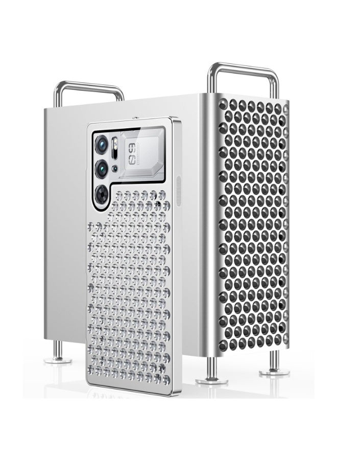 غطاء ألومنيوم فاخر لـ ZTE نوبيا ريد ماجيك 10 برو/برو+ - غطاء بتصميم خلوي معدني لتبديد الحرارة، فخام مضاد للصدمات والخدوش بتصميم مجوف. - Image 2