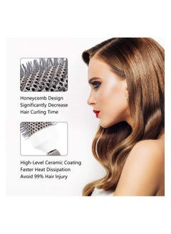 General Round Hair Brush Curl Ceramic Hair Styling Brush, Ceramic Round Hair Brush Barrel Salon Styling Barrel Curling Brush Tool Set (45mm 53mm) Set of 2  - Image 2