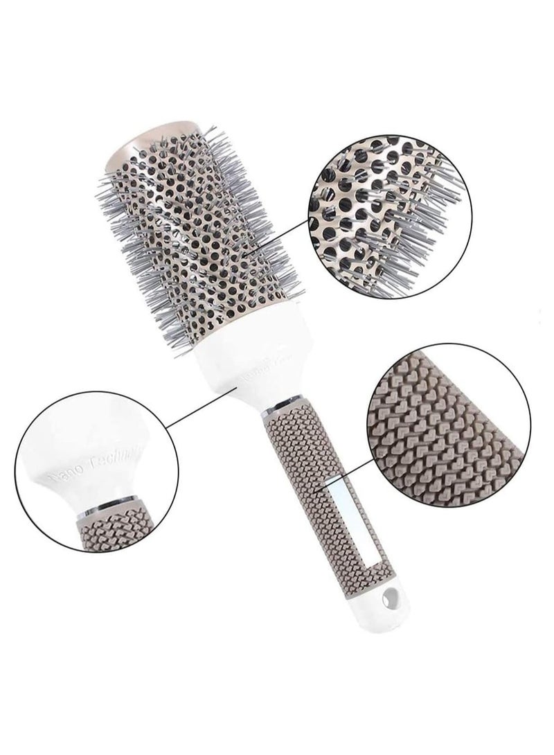 general Round Hair Brush Curl Ceramic Hair Styling Brush, Ceramic Round Hair Brush Barrel Salon Styling Barrel Curling Brush Tool Set (45mm 53mm) Set of 2 - Image 4
