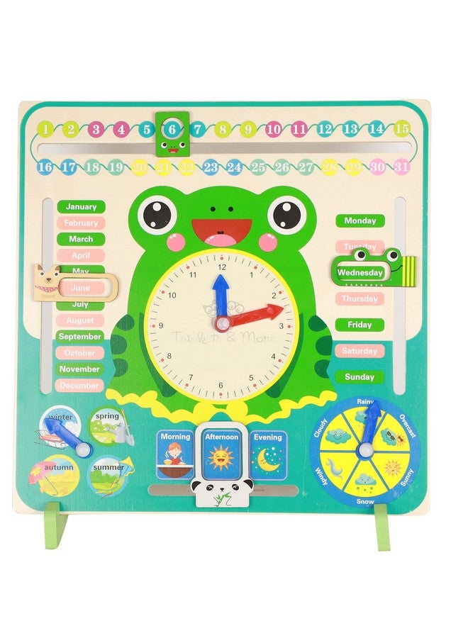 Trinkets & More Trinkets & More Calendar Educational Clock Toy For Kids Learning (Frog Stand) - Image 1