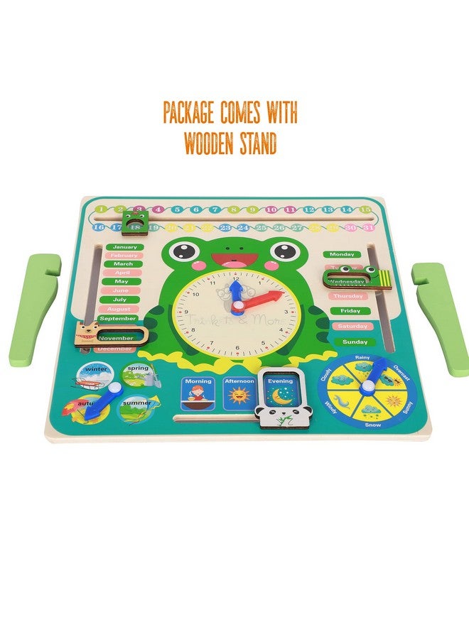 Trinkets & More Trinkets & More Calendar Educational Clock Toy For Kids Learning (Frog Stand) - Image 2