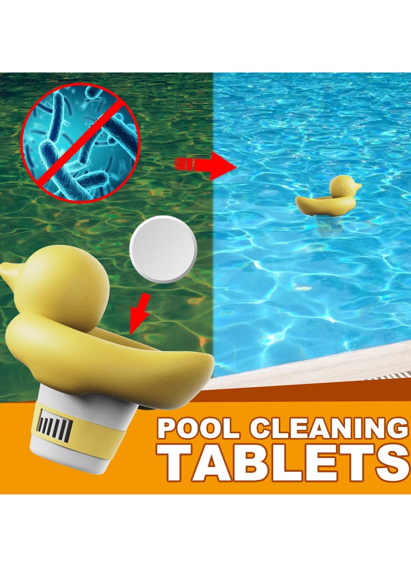YEGBONG Pool Cleaning Float And Purifier Tablets Kit, 100g Chlorine Tablets, Chlorinating Tablets with Chlorine Floater Dispenser, Long Lasting Chlorinating Tabs, Chlorine Tabs for for Swimming Pools Hot Tubs, Swimming Pool Cleaning Tablet  - Image 5