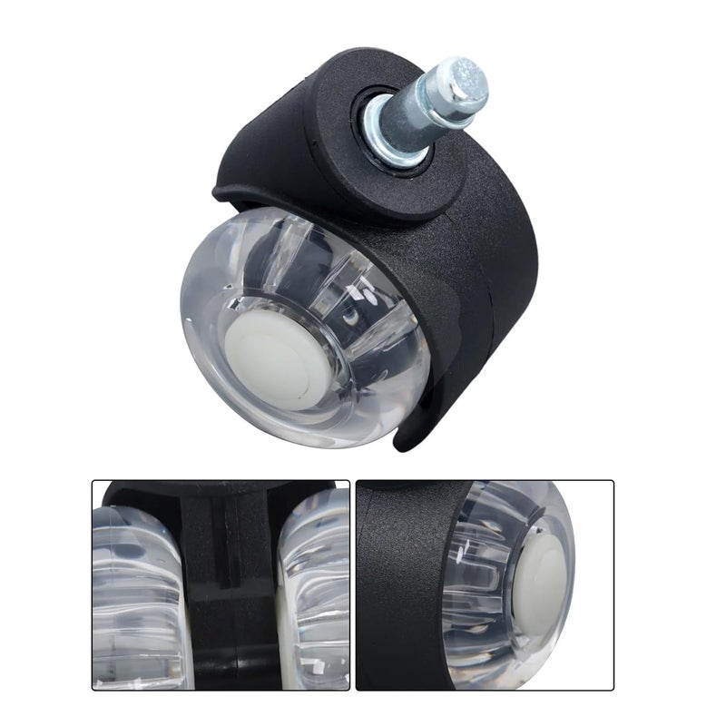 Heavy Duty Universal Chair Caster Wheels 5pcs Quiet Roll for All Floors and Carpet - Image 4