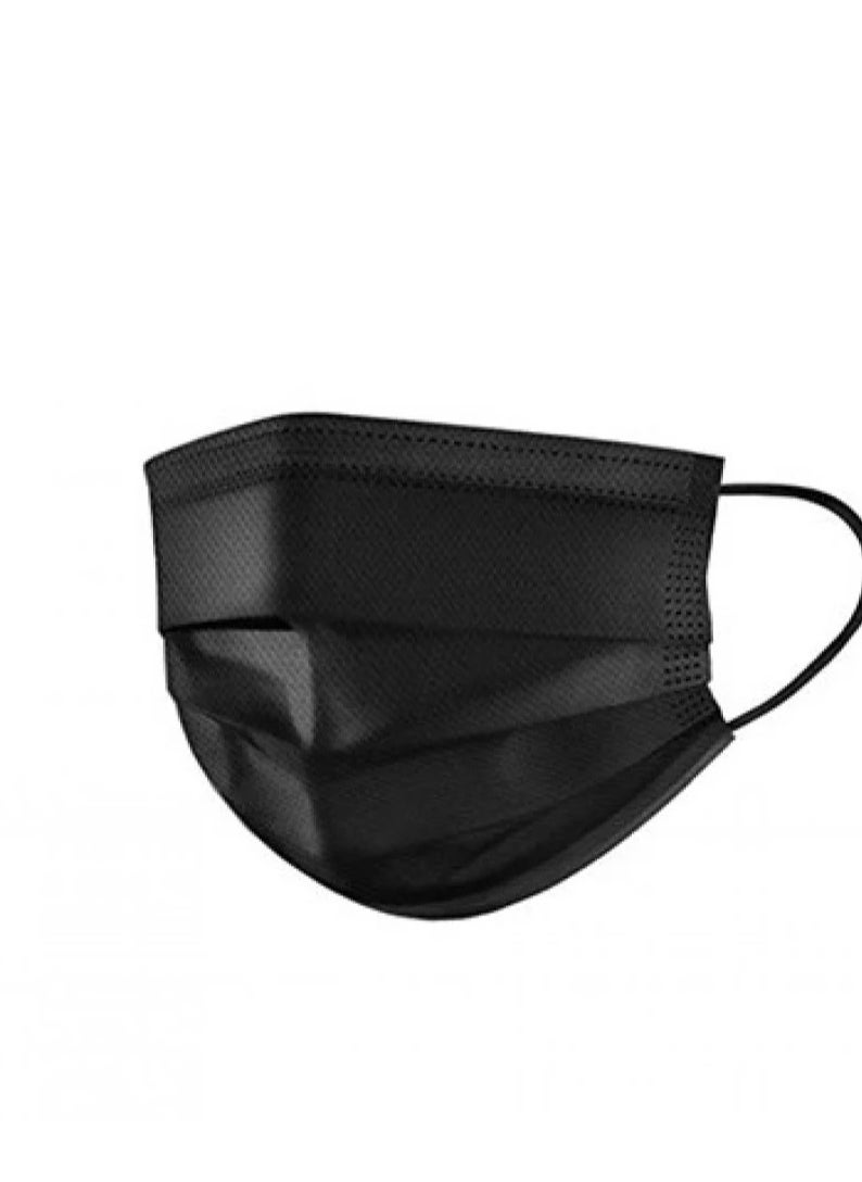 SKP Plastic Black 3-Layer Face Mask (50 pcs)  - Image 1