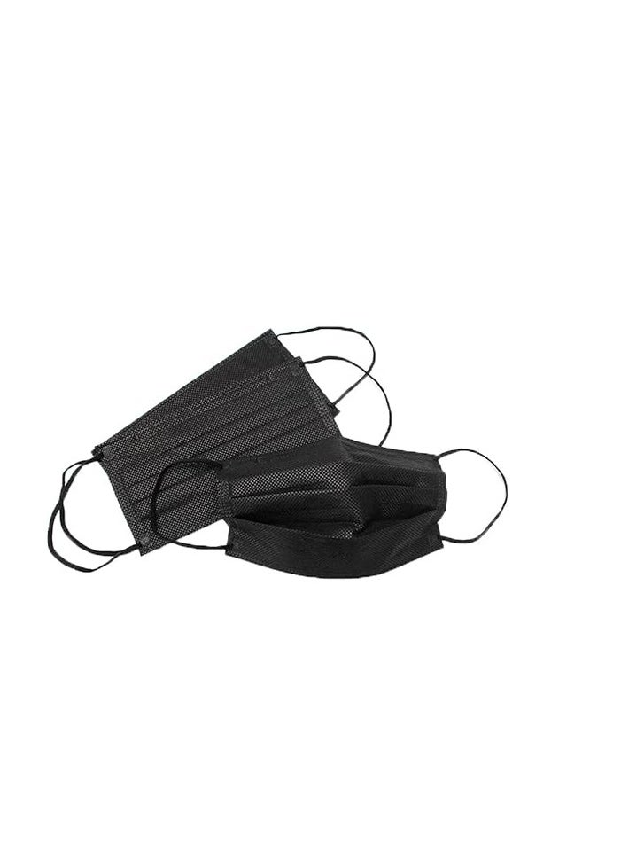 SKP Plastic Black 3-Layer Face Mask (50 pcs)  - Image 3