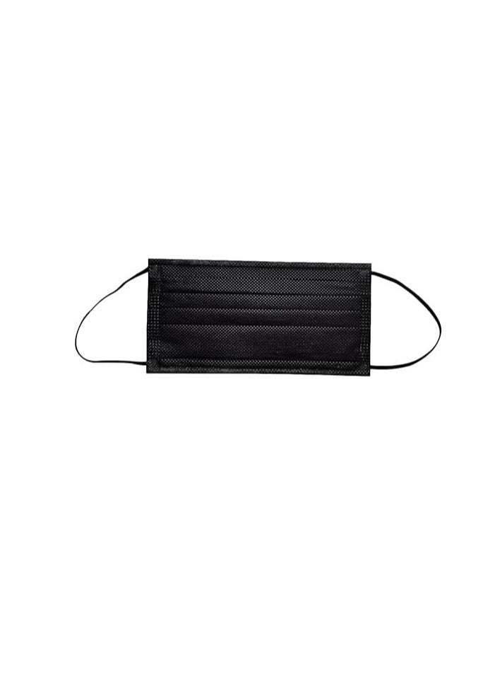 SKP Plastic Black 3-Layer Face Mask (50 pcs)  - Image 4