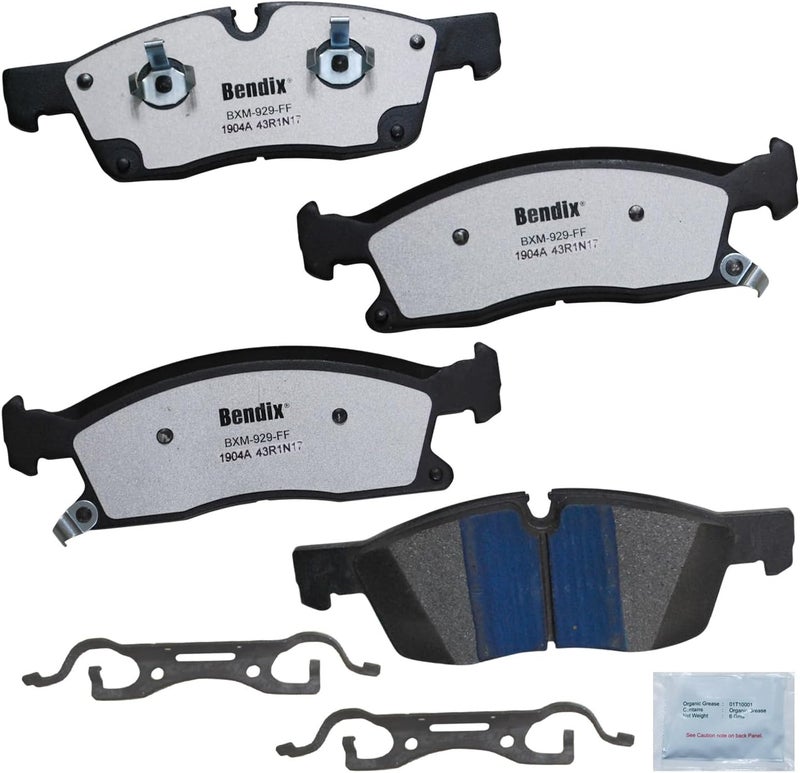 Bendix Fleet Metlok MKD1904AFM Semi-Metallic Front Brake Pads for Dodge Durango 2021-2017, Jeep Grand Cherokee 2013, Grand Cherokee 2022-2017 - Image 2