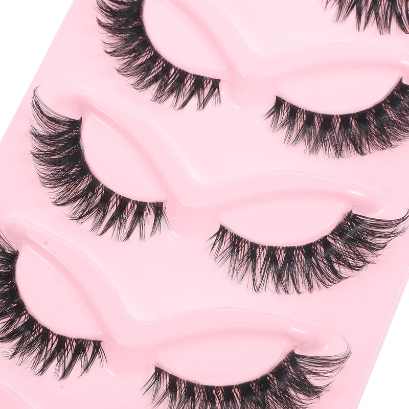 Fox Eye False Eyelash Strips 5 Pairs Lash Extensions Flared Lash Set for Daily and Stage Use - Image 4